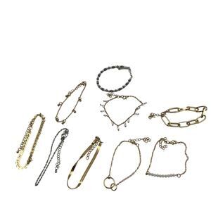 Large Lot 9 Delicate Gold & Silver Tone Fashion Jewelry Bracelets Filigree